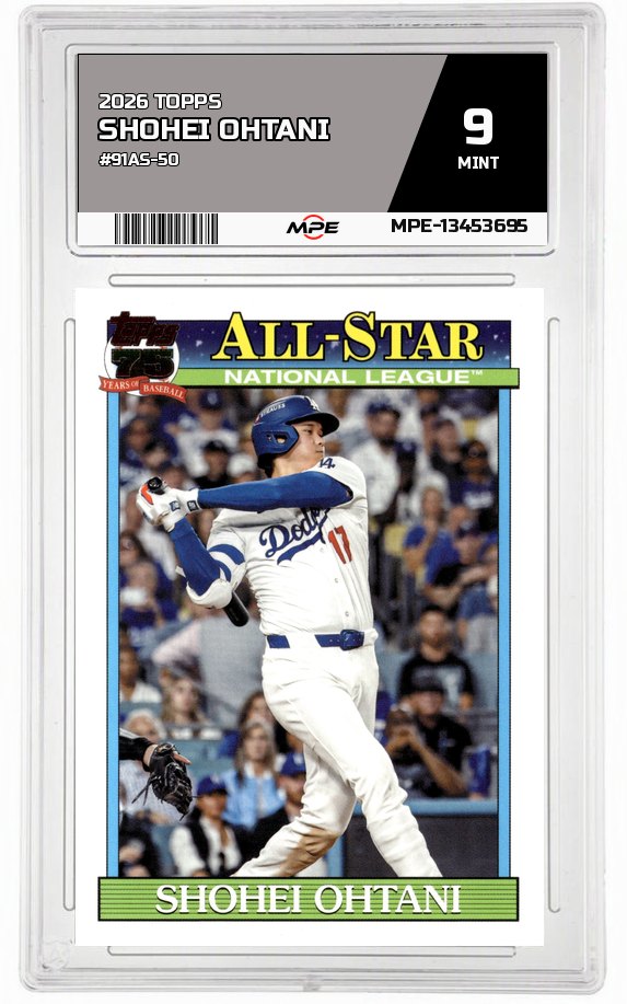 2026 TOPPS #91AS-50 SHOHEI OHTANI MPE 9 MINT — graded card auctioned from the MPE vault