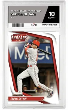 2022 CHRONICLES THREADS #18 SHOHEI OHTANI MPE 10 GEM/MT — graded card up for auction