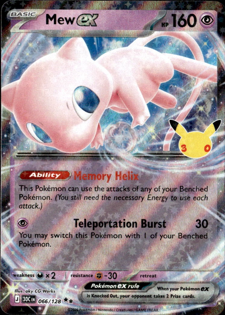 2026 Pokemon 30C En Mew Ex graded slab