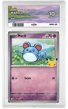 2026 POKEMON 30C EN 30th Celebration-HOLO #067 MARILL MPE 10 GEM/MT — graded card up for auction