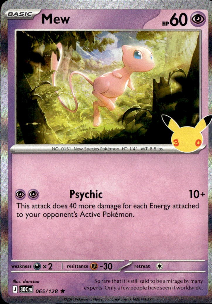 2026 Pokemon 30C En Mew graded slab