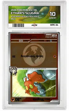 2026 POKEMON ASC EN Ascended Heroes-REV HOLO #023 ETHAN'S SLUGMA MPE 10 GEM/MT — graded card up for auction