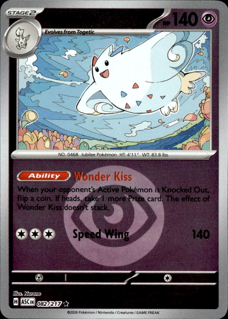 2026 Pokemon Asc En Togekiss graded slab