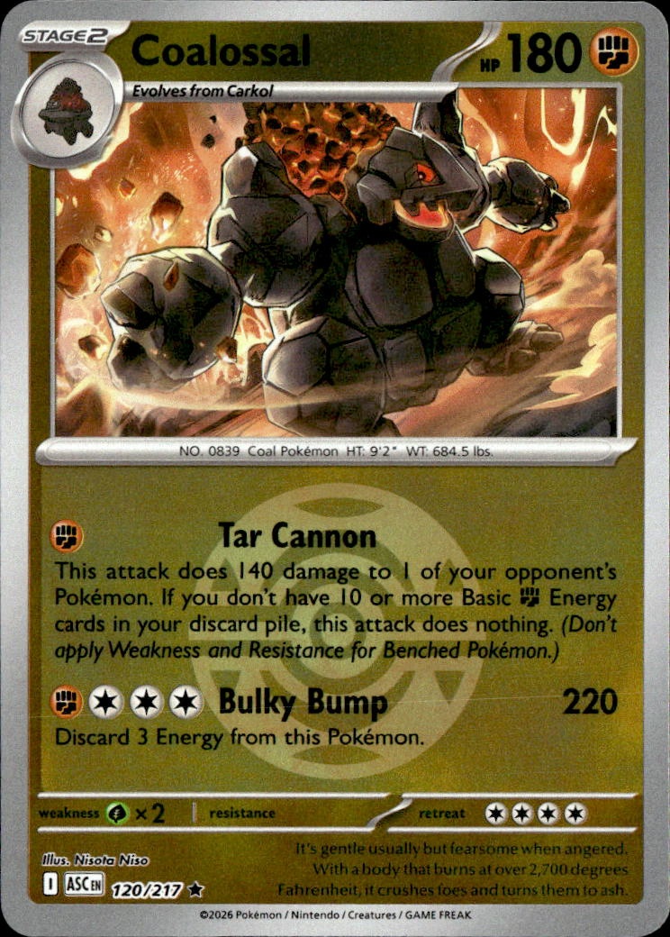 2026 Pokemon Asc En Coalossal graded slab