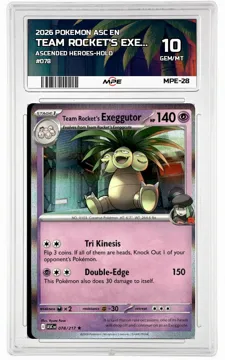 2026 POKEMON ASC EN Ascended Heroes-HOLO #078 TEAM ROCKET'S EXEGGUTOR MPE 10 GEM/MT — graded card up for auction