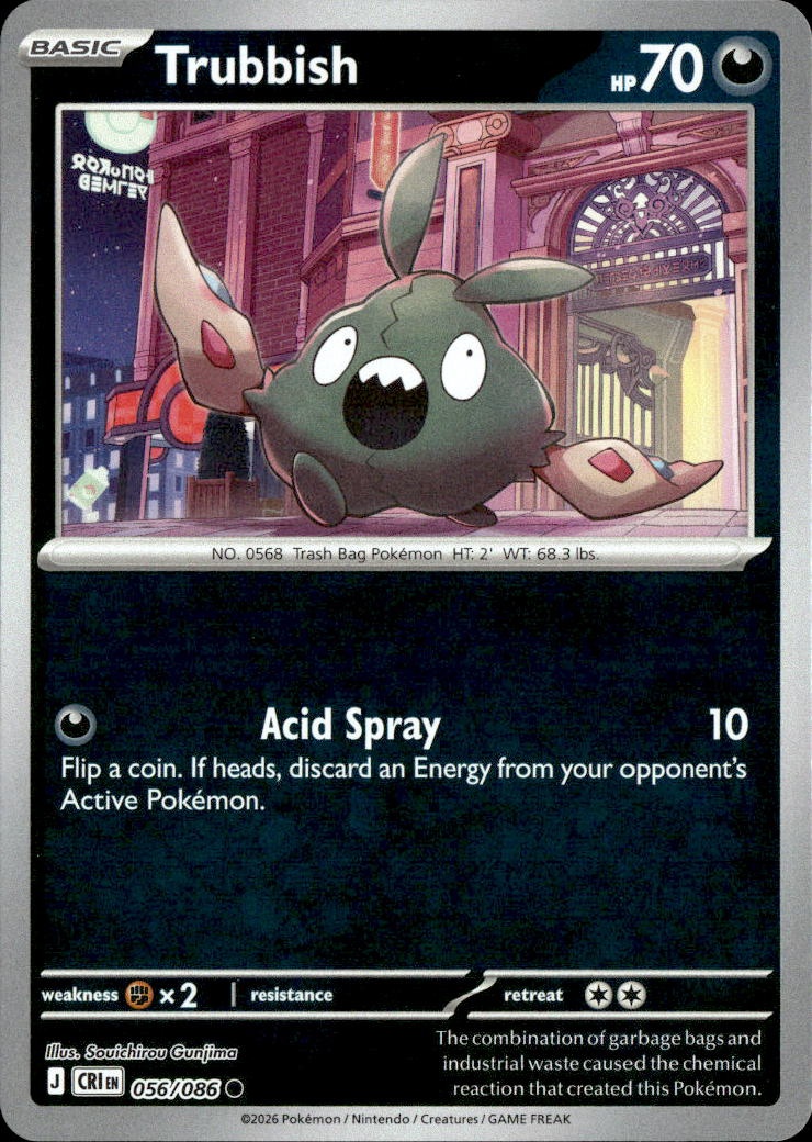 2025 Pokemon Wht En Trubbish graded slab