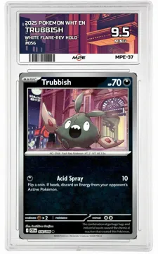 2025 POKEMON WHT EN White Flare-REV HOLO #056 TRUBBISH MPE 9.5 MINT+ — graded card up for auction