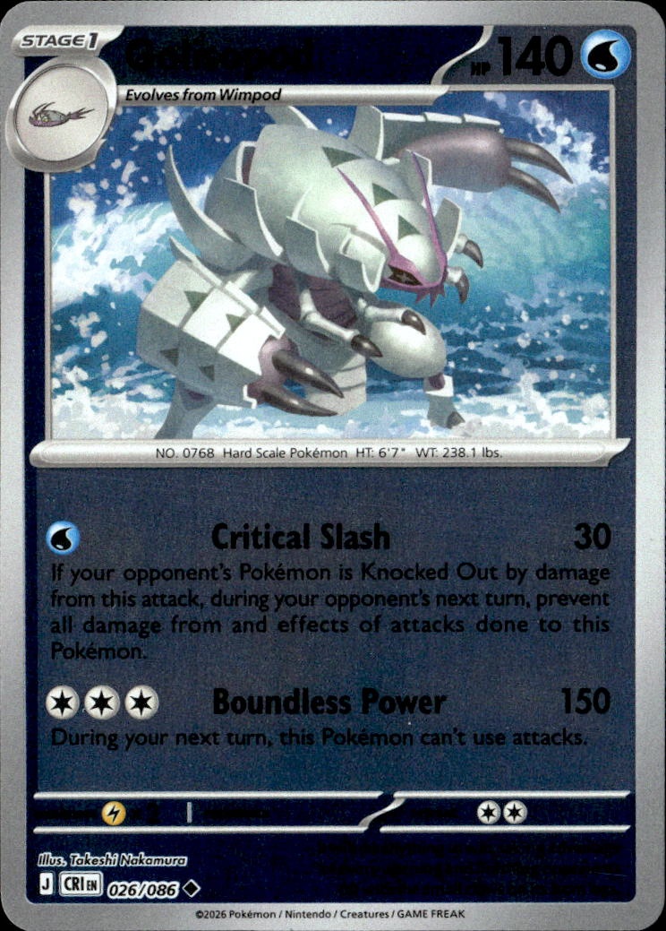 2026 Pokemon Cri En Golisopod graded slab