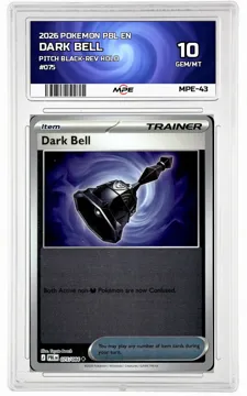 2026 POKEMON PBL EN Pitch Black-REV HOLO #075 DARK BELL MPE 10 GEM/MT — graded card up for auction