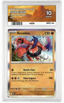 2026 POKEMON PBL EN Pitch Black-HOLO #047 KORAIDON MPE 10 GEM/MT — graded card up for auction