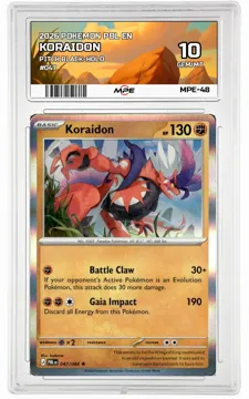 2026 POKEMON PBL EN Pitch Black-HOLO #047 KORAIDON MPE 10 GEM/MT — graded card up for auction