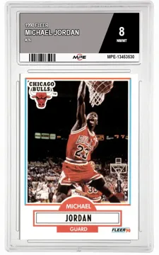 1990 FLEER #26 MICHAEL JORDAN MPE 8 NM/MT — graded card up for auction