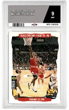 1996 COLLECTOR'S CHOICE #26 MICHAEL JORDAN MPE 9 MINT — graded card up for auction
