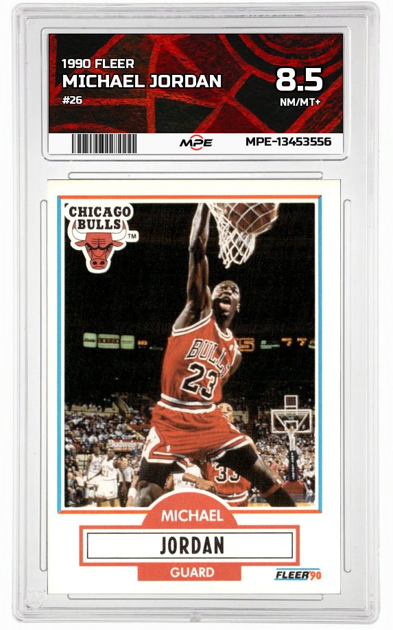 1990 FLEER #26 MICHAEL JORDAN MPE 8.5 NM/MT+ — graded card auctioned from the MPE vault
