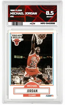 1990 FLEER #26 MICHAEL JORDAN MPE 8.5 NM/MT+ — graded card up for auction