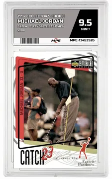 1997 COLLECTOR'S CHOICE CATCH 23-FAVORITE PASTIMES #188 MICHAEL JORDAN MPE 9.5 MINT+ — graded card up for auction