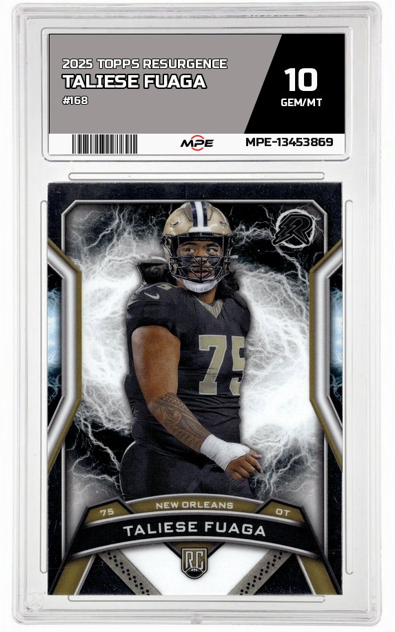 2025 TOPPS RESURGENCE #168 TALIESE FUAGA MPE 10 GEM/MT — graded card auctioned from the MPE vault