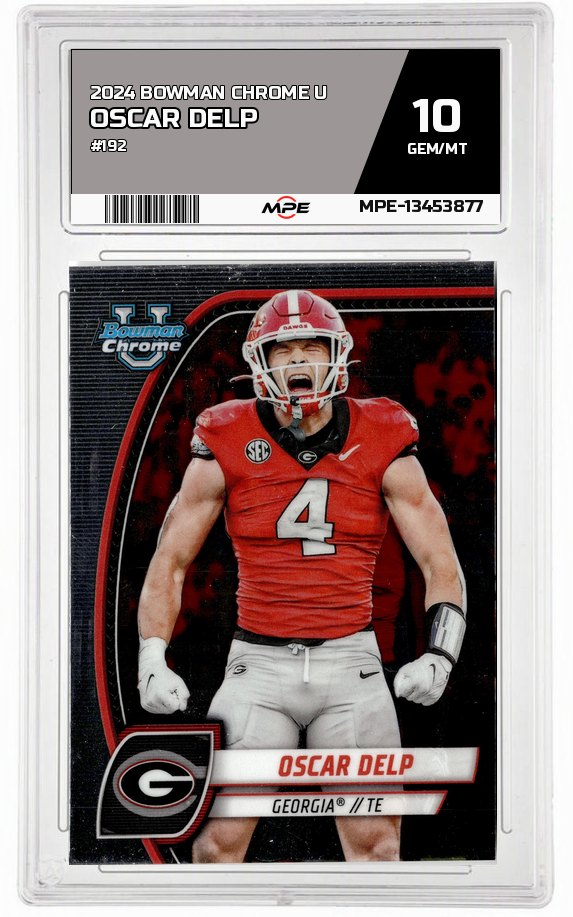 2024 BOWMAN CHROME U #192 OSCAR DELP MPE 10 GEM/MT — graded card auctioned from the MPE vault