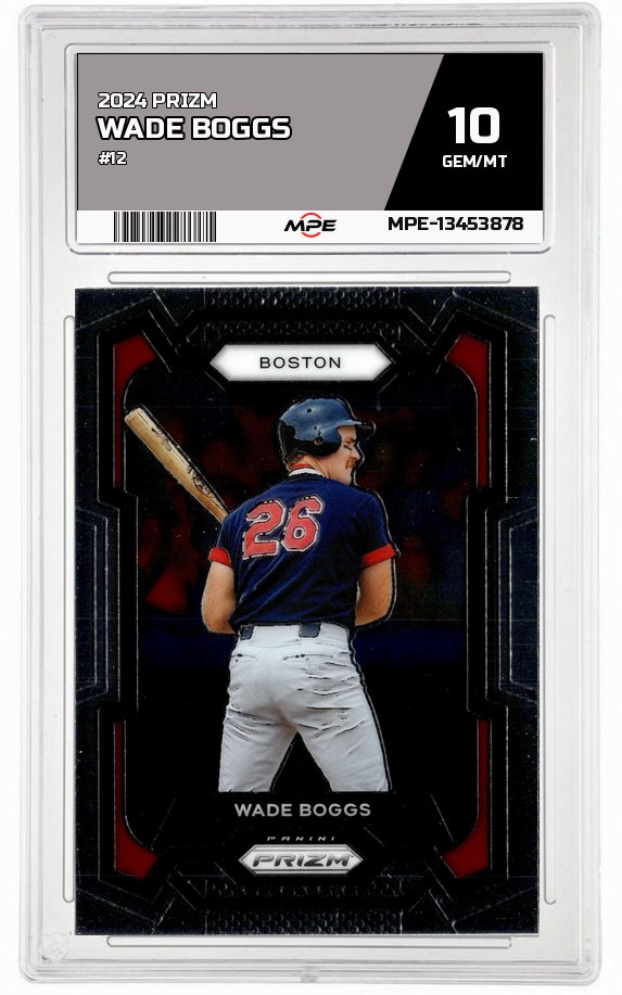 2024 PRIZM #12 WADE BOGGS MPE 10 GEM/MT — graded card auctioned from the MPE vault