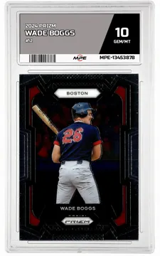 2024 PRIZM #12 WADE BOGGS MPE 10 GEM/MT — graded card up for auction