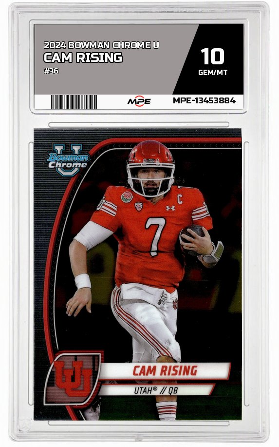 2024 BOWMAN CHROME U #36 CAM RISING MPE 10 GEM/MT — graded card auctioned from the MPE vault