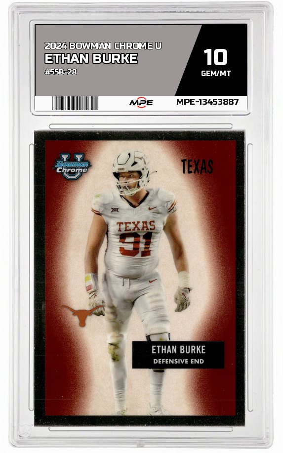 2024 BOWMAN CHROME U #55B-28 ETHAN BURKE MPE 10 GEM/MT — graded card auctioned from the MPE vault
