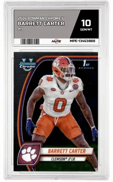 2024 BOWMAN CHROME U #19 BARRETT CARTER MPE 10 GEM/MT — graded card up for auction