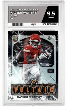 2025 TOPPS RESURGENCE Voltaic #V-8 XAVIER WORTHY MPE 9.5 MINT+ — graded card up for auction