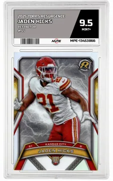2025 TOPPS RESURGENCE REFRACTOR #145 JADEN HICKS MPE 9.5 MINT+ — graded card up for auction