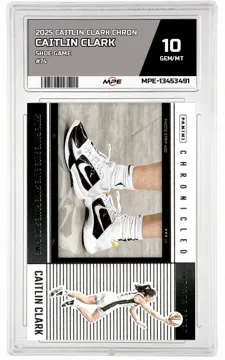 2025 CAITLIN CLARK CHRON SHOE GAME #74 CAITLIN CLARK MPE 10 GEM/MT — graded card up for auction