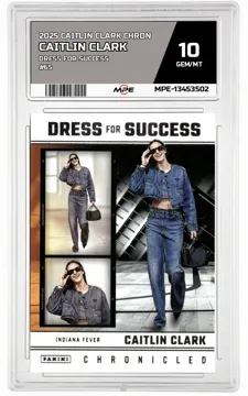 2025 CAITLIN CLARK CHRON DRESS FOR SUCCESS #65 CAITLIN CLARK MPE 10 GEM/MT — graded card up for auction