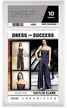 2025 CAITLIN CLARK CHRON DRESS FOR SUCCESS #66 CAITLIN CLARK MPE 10 GEM/MT — graded card up for auction