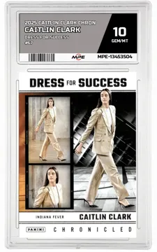 2025 CAITLIN CLARK CHRON DRESS FOR SUCCESS #67 CAITLIN CLARK MPE 10 GEM/MT — graded card up for auction