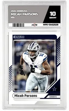 2024 DONRUSS #85 MICAH PARSONS MPE 10 GEM/MT — graded card up for auction