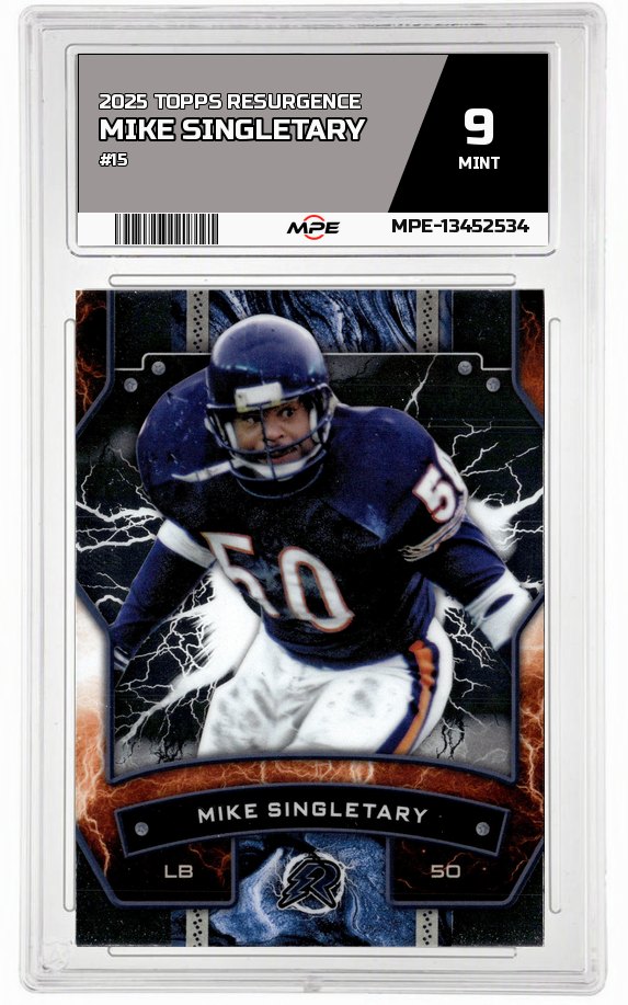 2025 TOPPS RESURGENCE #15 MIKE SINGLETARY MPE 9 MINT — graded card auctioned from the MPE vault