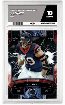 2025 TOPPS RESURGENCE #42 J.J. WATT MPE 10 GEM/MT — graded card up for auction