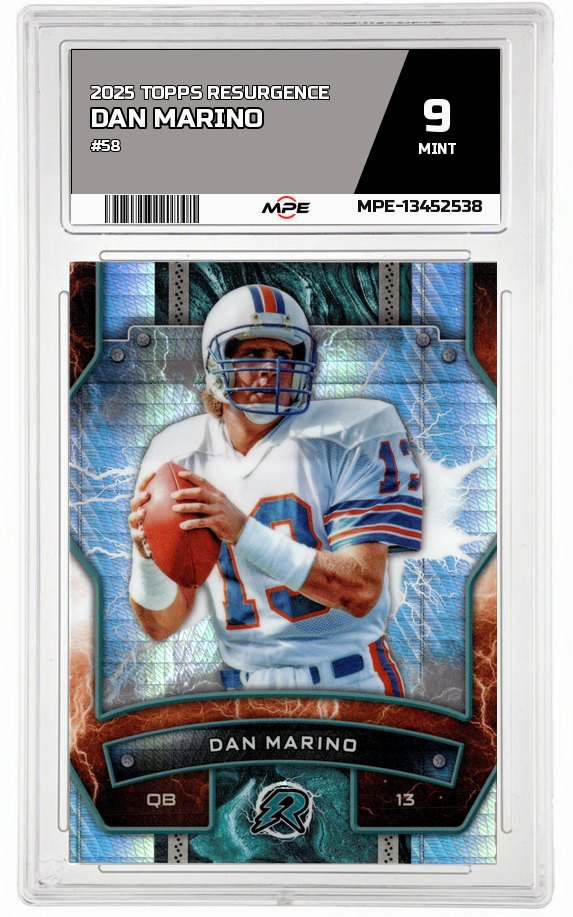 2025 TOPPS RESURGENCE #58 DAN MARINO MPE 9 MINT — graded card auctioned from the MPE vault