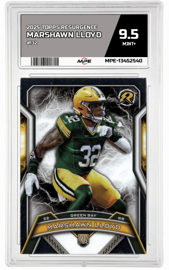 2025 TOPPS RESURGENCE #132 MARSHAWN LLOYD MPE 9.5 MINT+ — graded card auctioned from the MPE vault
