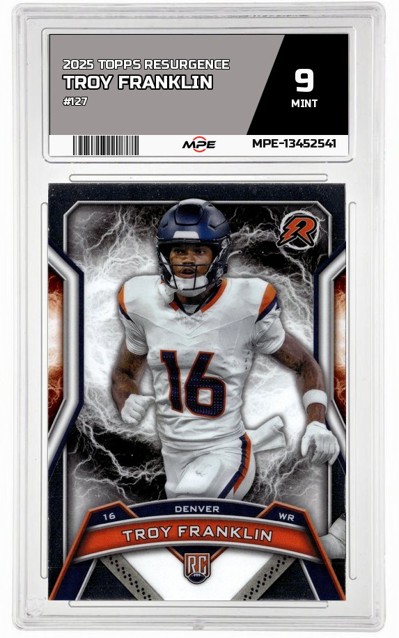 2025 TOPPS RESURGENCE #127 TROY FRANKLIN MPE 9 MINT — graded card auctioned from the MPE vault