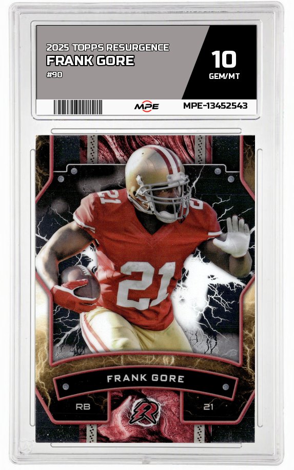 2025 TOPPS RESURGENCE #90 FRANK GORE MPE 10 GEM/MT — graded card auctioned from the MPE vault