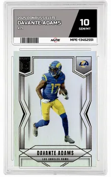 2025 DONRUSS ELITE #79 DAVANTE ADAMS MPE 10 GEM/MT — graded card up for auction