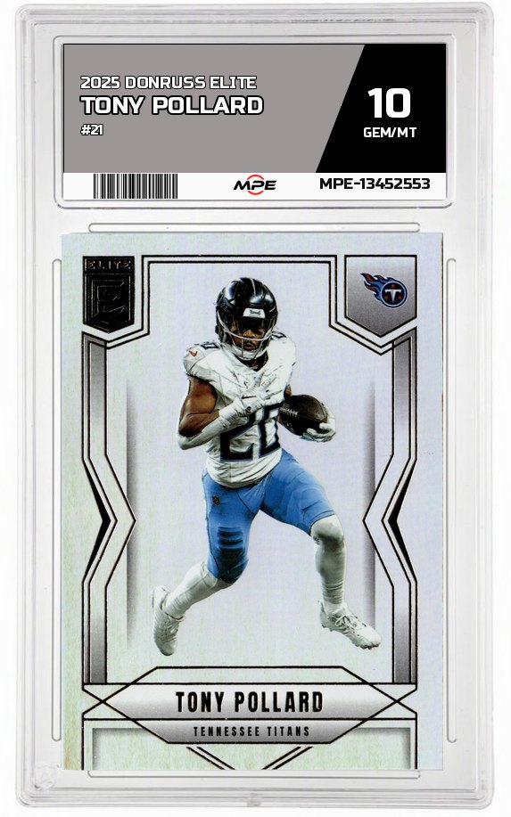 2025 DONRUSS ELITE #21 TONY POLLARD MPE 10 GEM/MT — graded card auctioned from the MPE vault