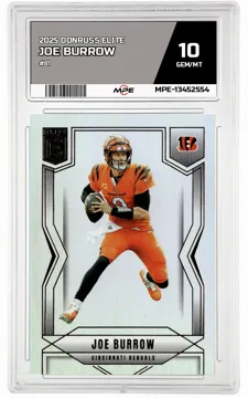 2025 DONRUSS ELITE #81 JOE BURROW MPE 10 GEM/MT — graded card up for auction