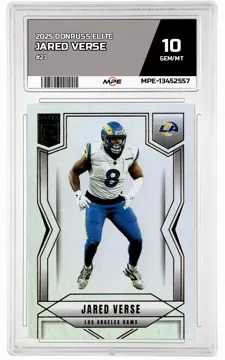 2025 DONRUSS ELITE #23 JARED VERSE MPE 10 GEM/MT — graded card up for auction