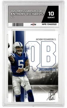 2025 TOPPS SIGNATURE CLASS #22 ANTHONY RICHARDSON MPE 10 GEM/MT — graded card up for auction
