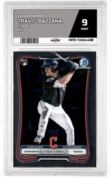 2026 BOWMAN CHROME #15 TRAVIS BAZZANA MPE 9 MINT — graded card up for auction