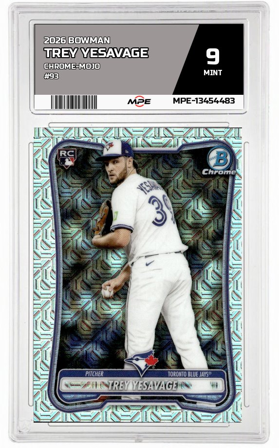 2026 BOWMAN CHROME-MOJO #93 TREY YESAVAGE MPE 9 MINT — graded card auctioned from the MPE vault