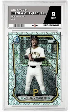 2026 BOWMAN CHROME-MOJO #83 JEANCARLOS CUSTODIO MPE 9 MINT — graded card up for auction