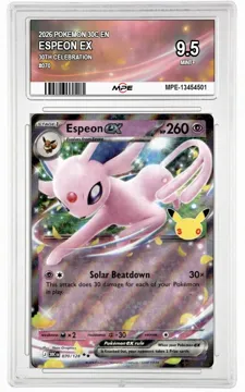 2026 POKEMON 30C EN 30th Celebration #070 ESPEON EX MPE 9.5 MINT+ — graded card up for auction