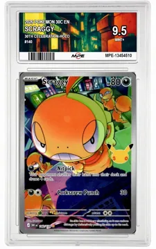 2026 POKEMON 30C EN 30th Celebration-HOLO #140 SCRAGGY MPE 9.5 MINT+ — graded card up for auction